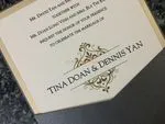 Slider 57 MMN Onyx, Gold Linen, Natural Linen Pocket & Folder Invitation