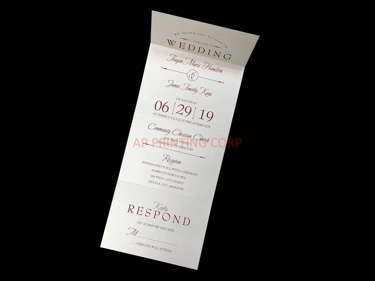 Retro Typography Seal & Send [CC-30] Pocket & Folder Invitation