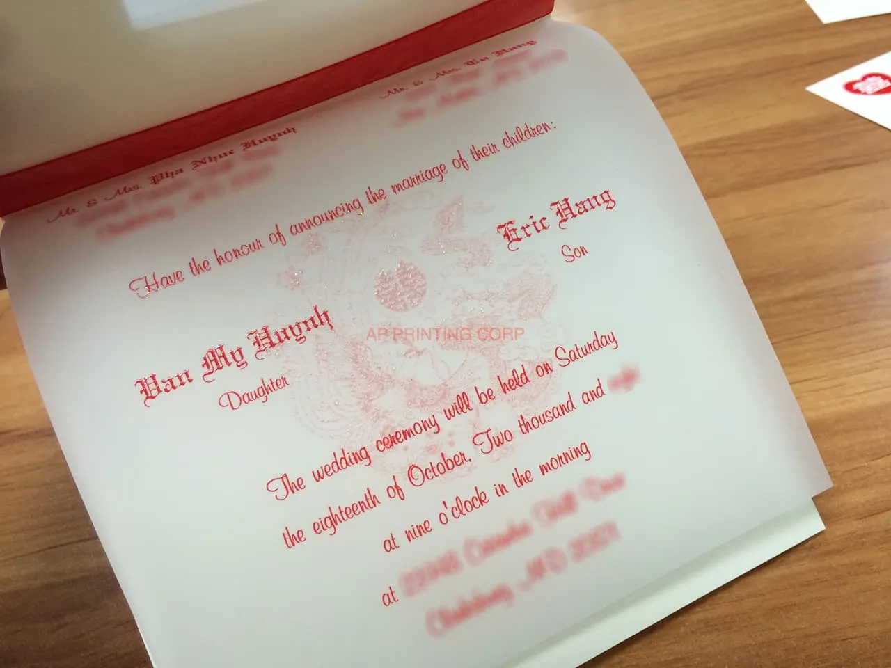 CHASE-SQ-SH-HEART [I-12] Pocket & Folder Invitation
