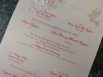 K977 [I-11] Whispering Wings Birds & Doves Wedding Invitation
