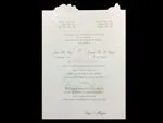 K979 [I-11] Gilded Blossoms Birds & Doves Wedding Invitation