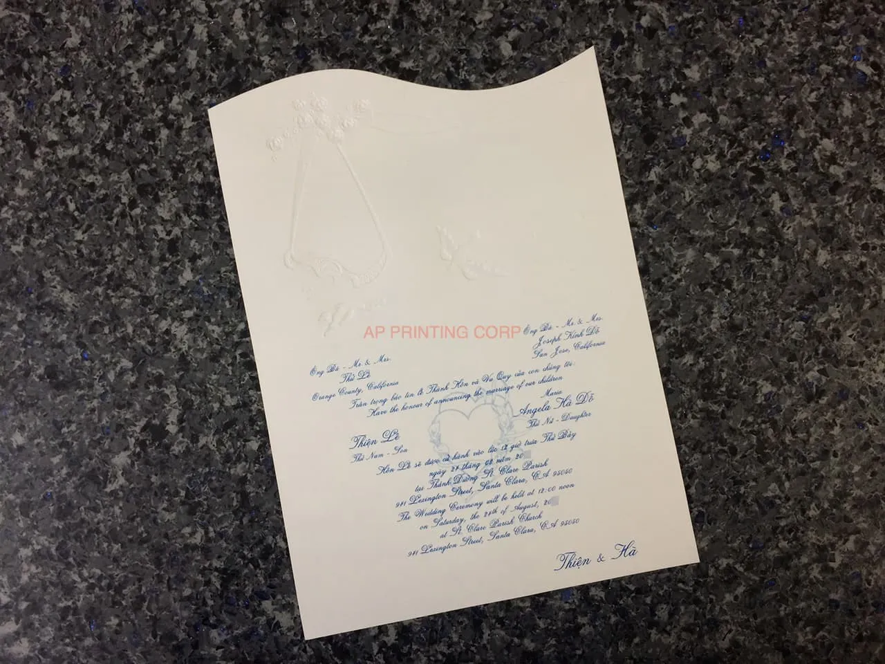 K9409 [I-10] Chic Serenade Birds & Doves Wedding Invitation