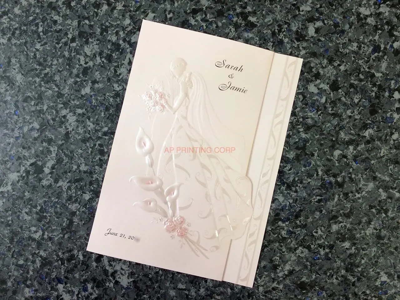 K8757 [I-11] Bridal Symphony Bride & Groom Wedding Invitation
