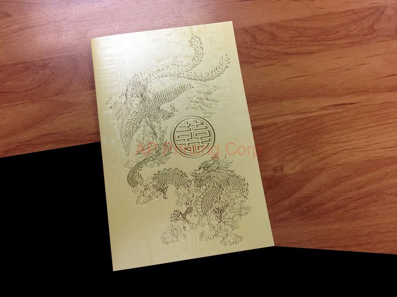 RP2-VT-V [V-L-01] Silken Harmony Dragon & Phoenix Reverie Wedding Invitation