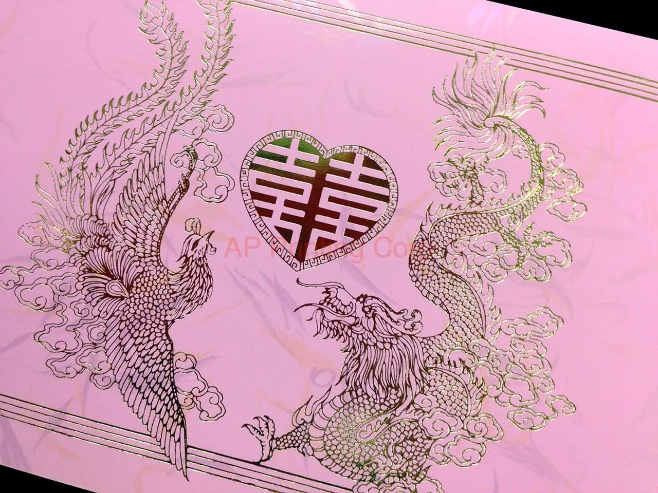 RP1-RPD-V [V-L-02] Mythical Grace Dragon & Phoenix Wedding Invitatio