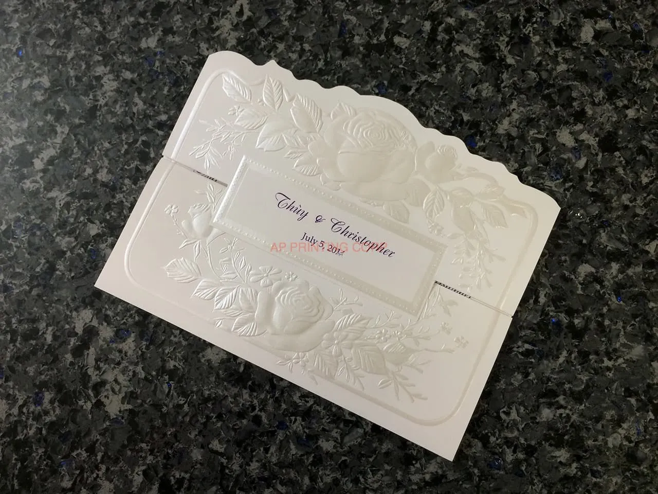K1618 [I-11] Timeless Elegance Flowers Wedding Invitation