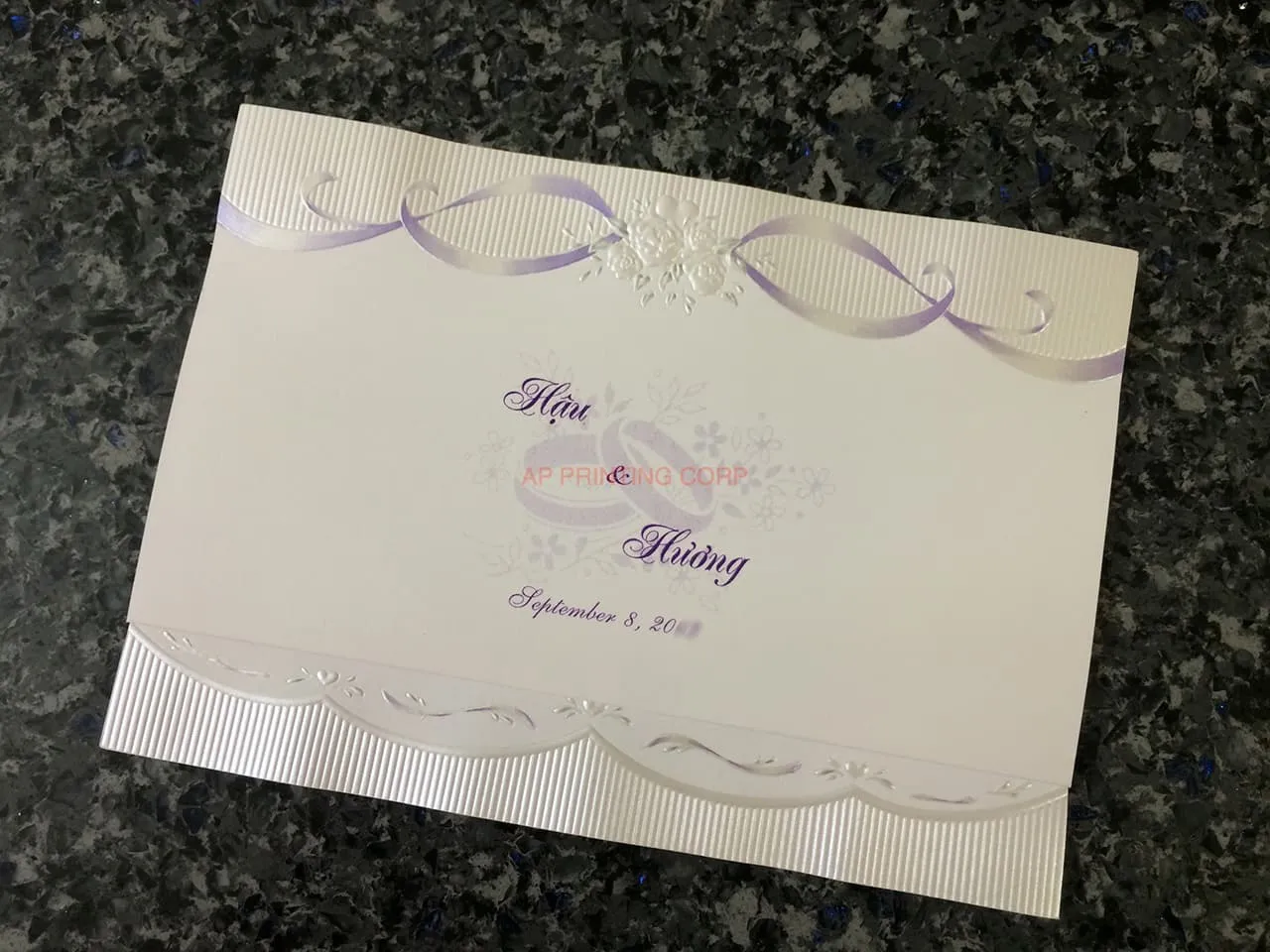 K8358 [I-12] Lavender Love Flowers Wedding Invitation