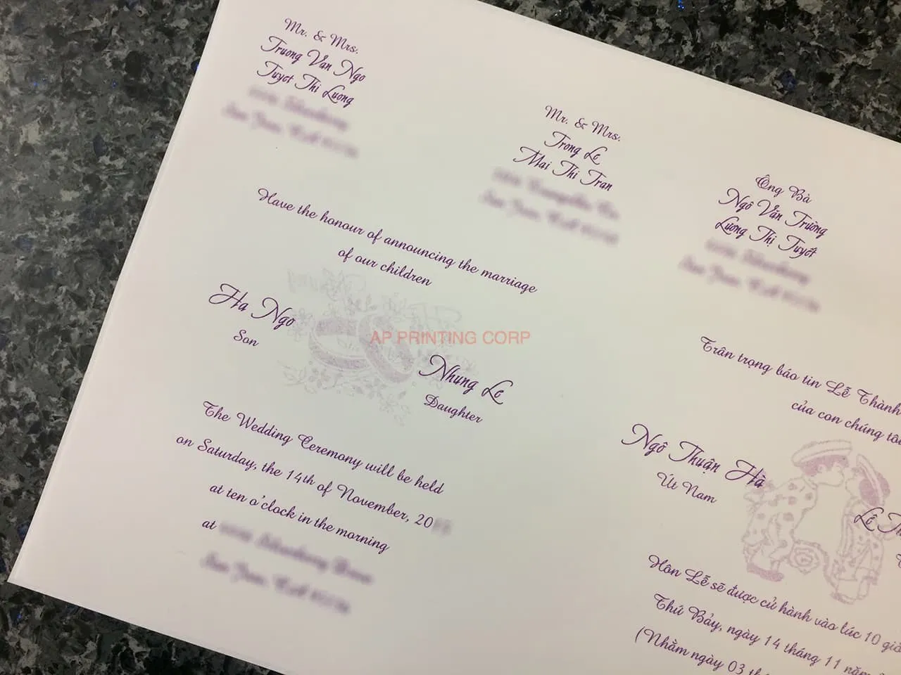 K8071 [I-10] Flowers Symphony Wedding Invitation