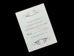 [CC-20] Swirled in Silver Flowers Wedding Invitation