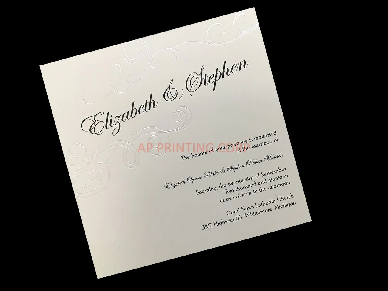 [CC-26] Exquisite Poetry Flowers Wedding Invitation