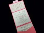 PSQ-77-NNN-2WL Coral, Cotton Candy, Bubblegum Pocket & Folder Invitation
