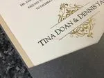 Slider 57 MMN Onyx, Gold Linen, Natural Linen Pocket & Folder Invitation