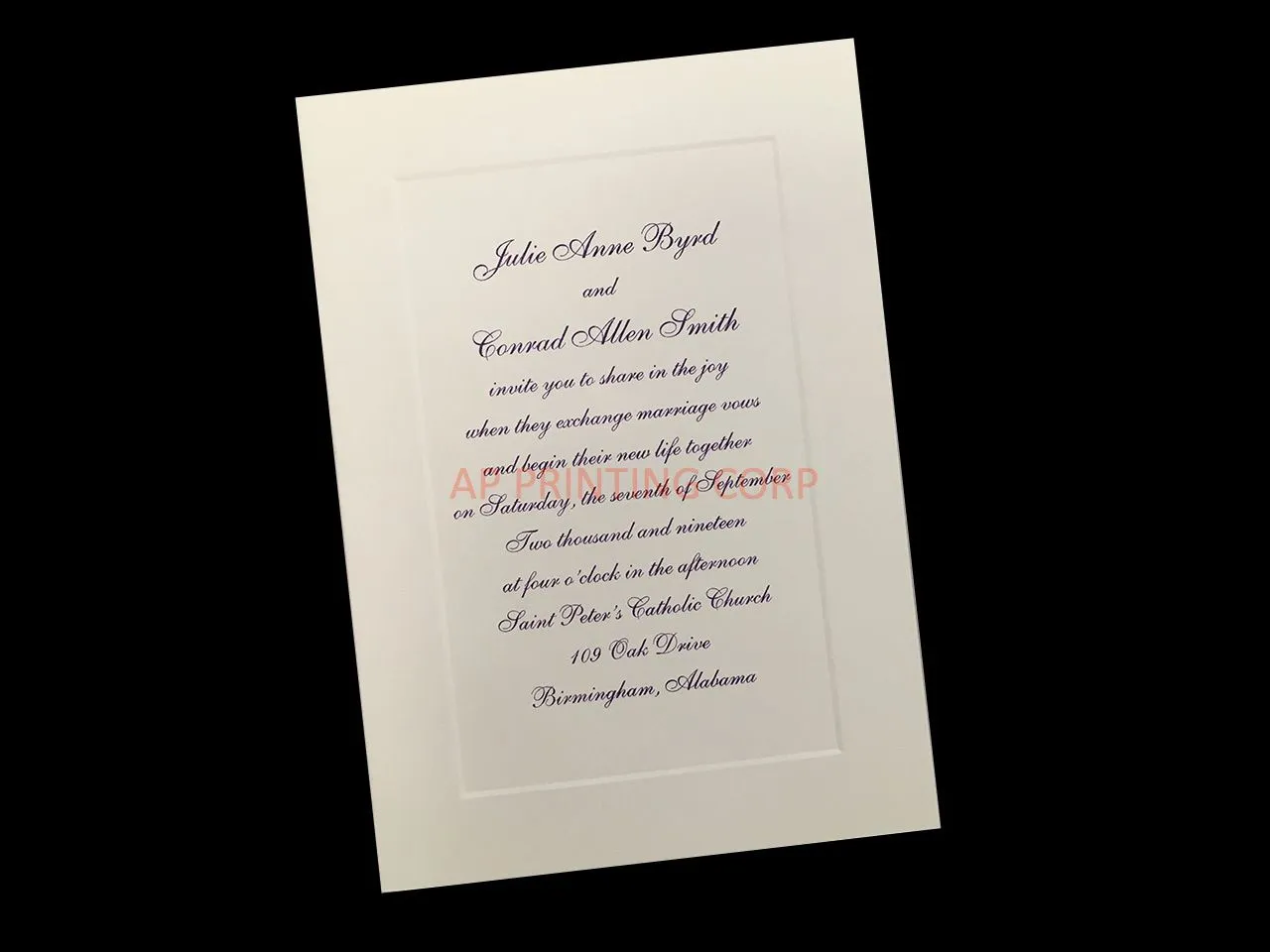 Traditional Panel Grace [CC-02] Pocket & Folder Invitation