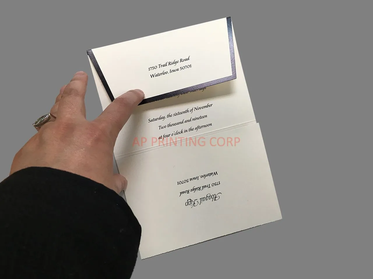Sophisticated Style Ecru Seal & Send [CC-20] Pocket & Folder Invitation