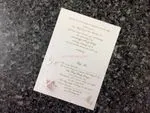 K970 [I-11] Ornate Love Birds & Doves Wedding Invitation