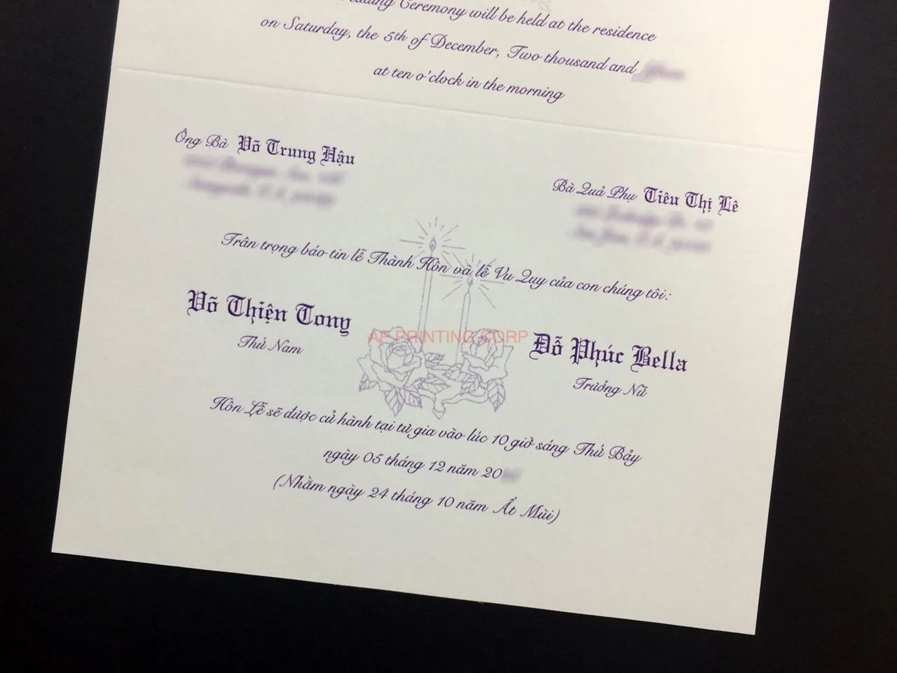 K974 [I-11] Radiant Reverie Birds & Doves Wedding Invitation