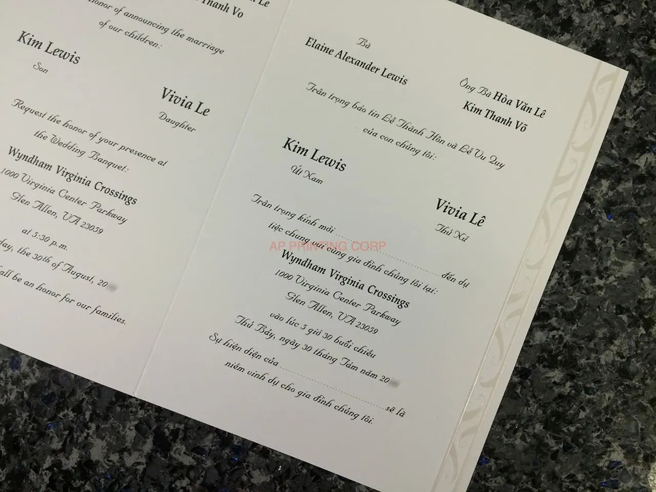 K8754 [I-11] Enchanted Nuptials Bride & Groom Wedding Invitation