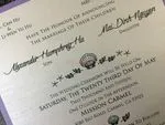 SLIDER-66-NMM Black, Amethyst, Silk Pocket & Folder Invitation