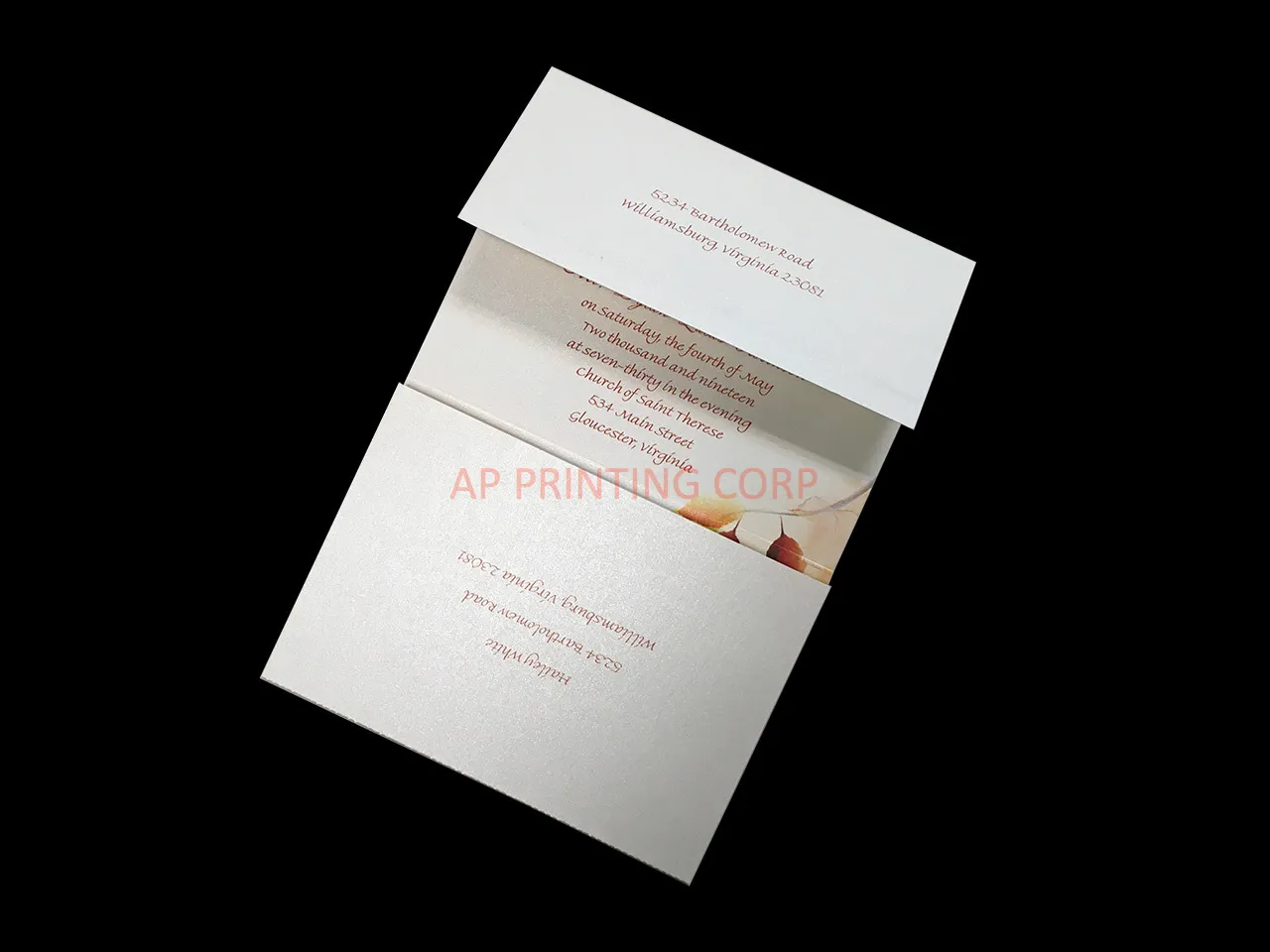 Leaf Swirl Seal & Send [CC-50] Pocket & Folder Invitation