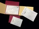 PAL-V-57-MMM Gold, Red Lacquer, Ice Gold Pocket & Folder Invitation