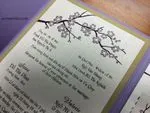 PAL-57-MMM Amethyst, Gold Leaf Pocket & Folder Invitation