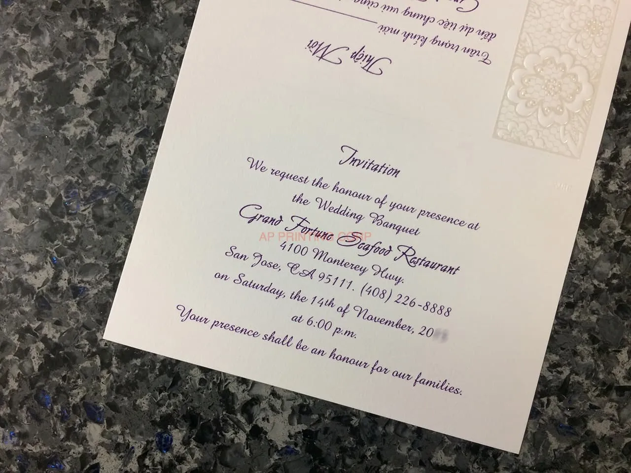 K8071 [I-10] Flowers Symphony Wedding Invitation