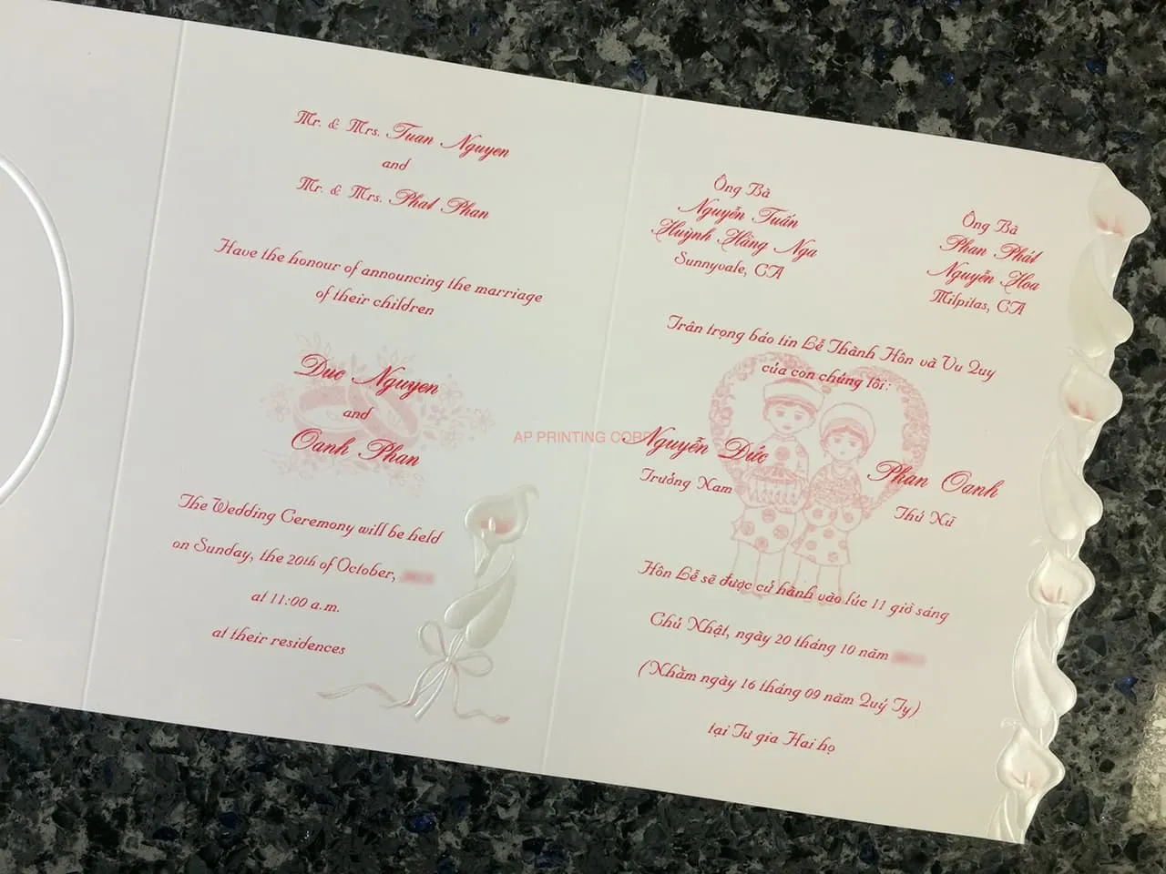 ART-08250 [I-10] Delicate Elegance Flowers Wedding Invitation