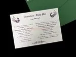 PSQ-77-MMM-2WL Botanic, Lime, Poison Ivory Pocket & Folder Invitation