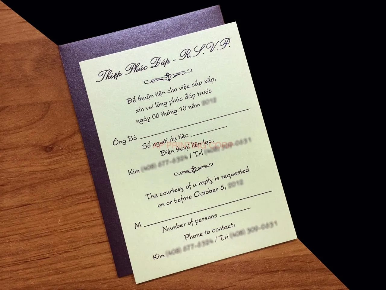 PAL-66-MMM Quartz, Violette, Serpentine Pocket & Folder Invitation