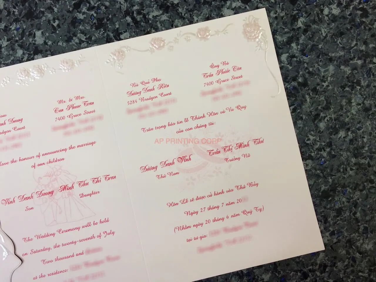 K8707 [I-11] Serenade of Love Bride & Groom Wedding Invitation