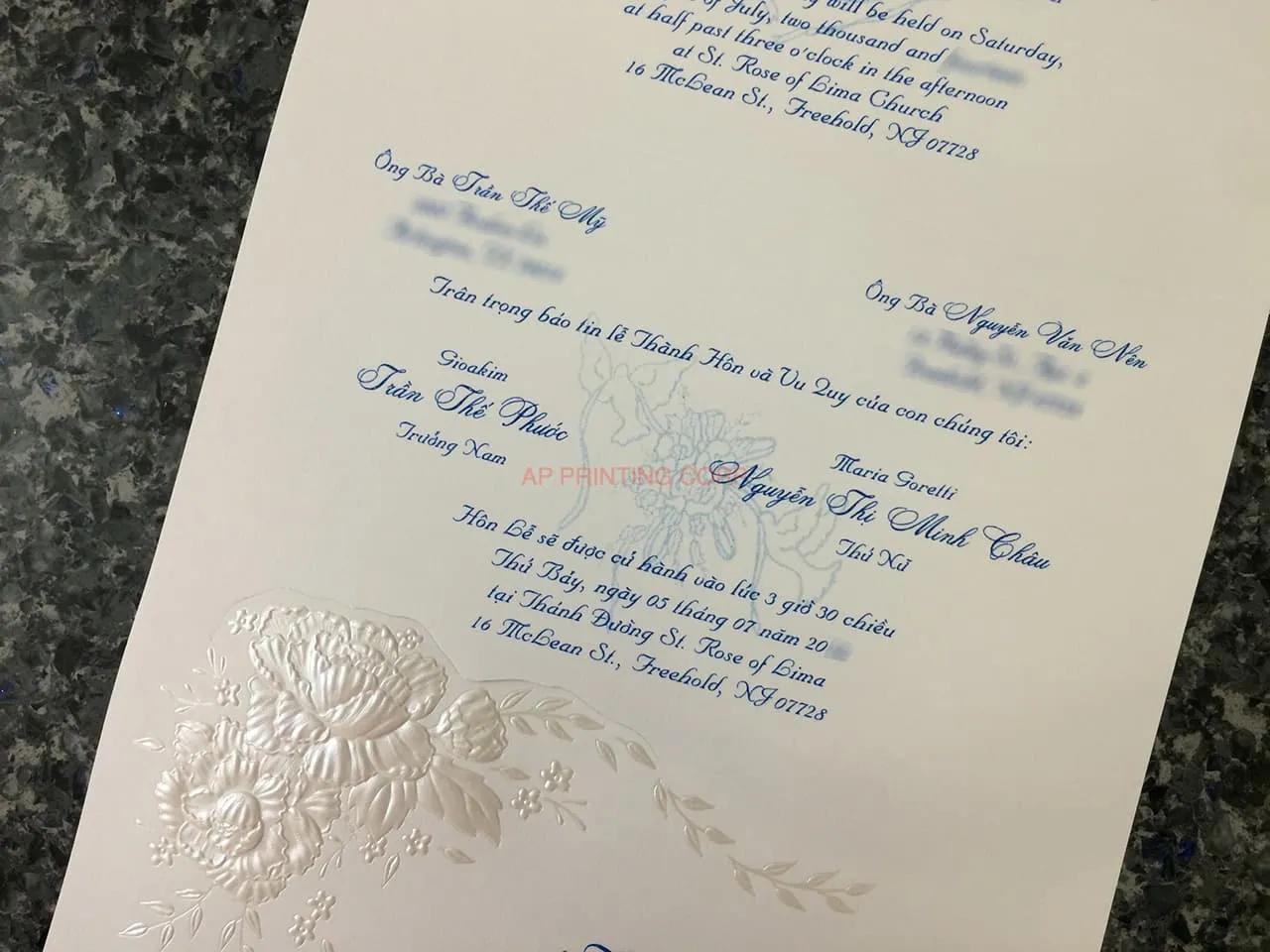 K8455 [I-11] Serenade of Flowers Wedding Invitation