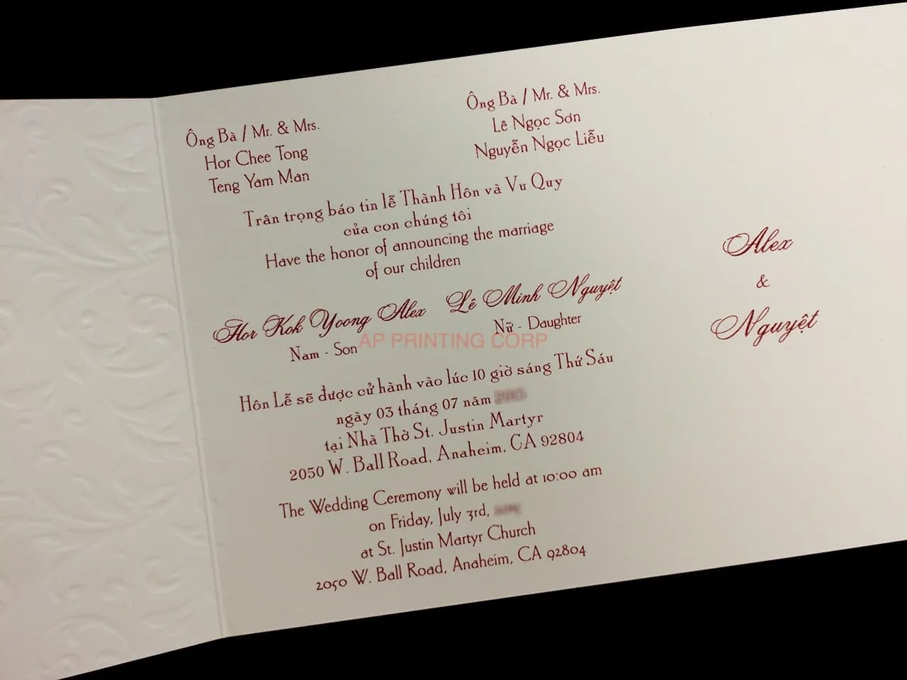 T1402 [I-15] Silk Flowers Beauty Wedding Invitation