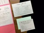 PSQ-77-NNN-2WL Coral, Cotton Candy, Bubblegum Pocket & Folder Invitation