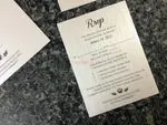 SLIDER-66-NMM Black, Amethyst, Silk Pocket & Folder Invitation