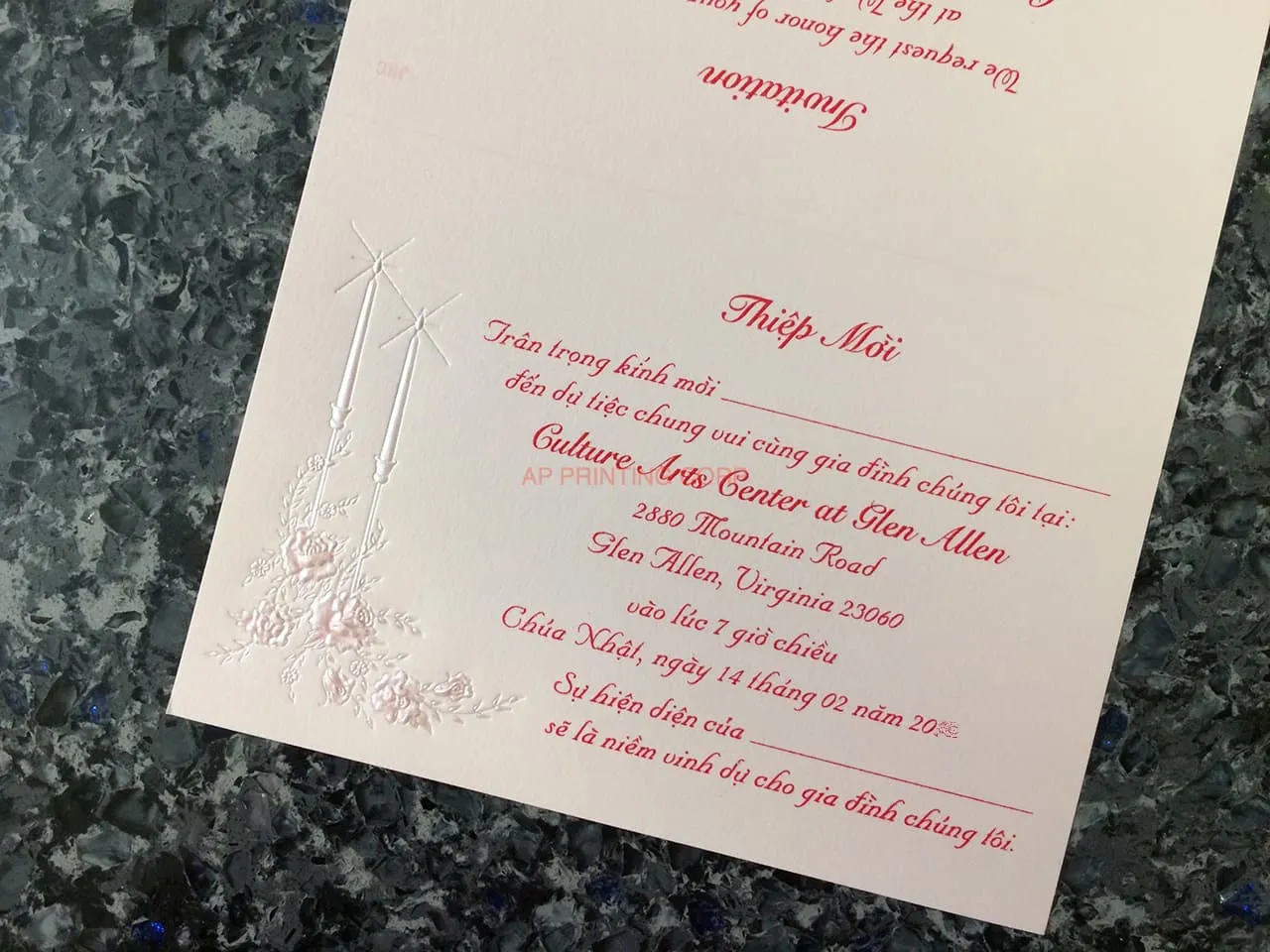 K447 [I-10] Gilded Affection Birds & Doves Wedding Invitation