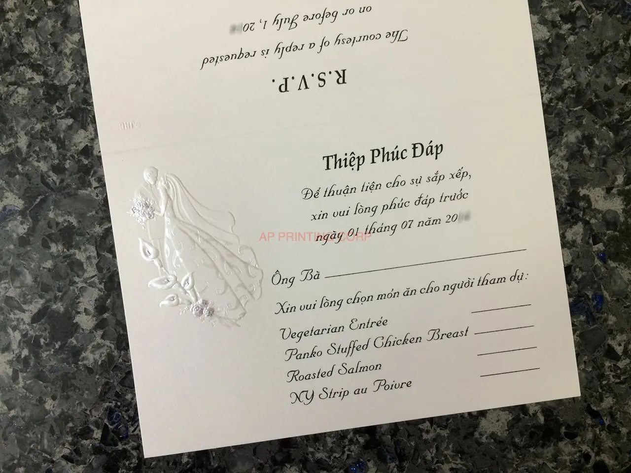 K8754 [I-11] Enchanted Nuptials Bride & Groom Wedding Invitation