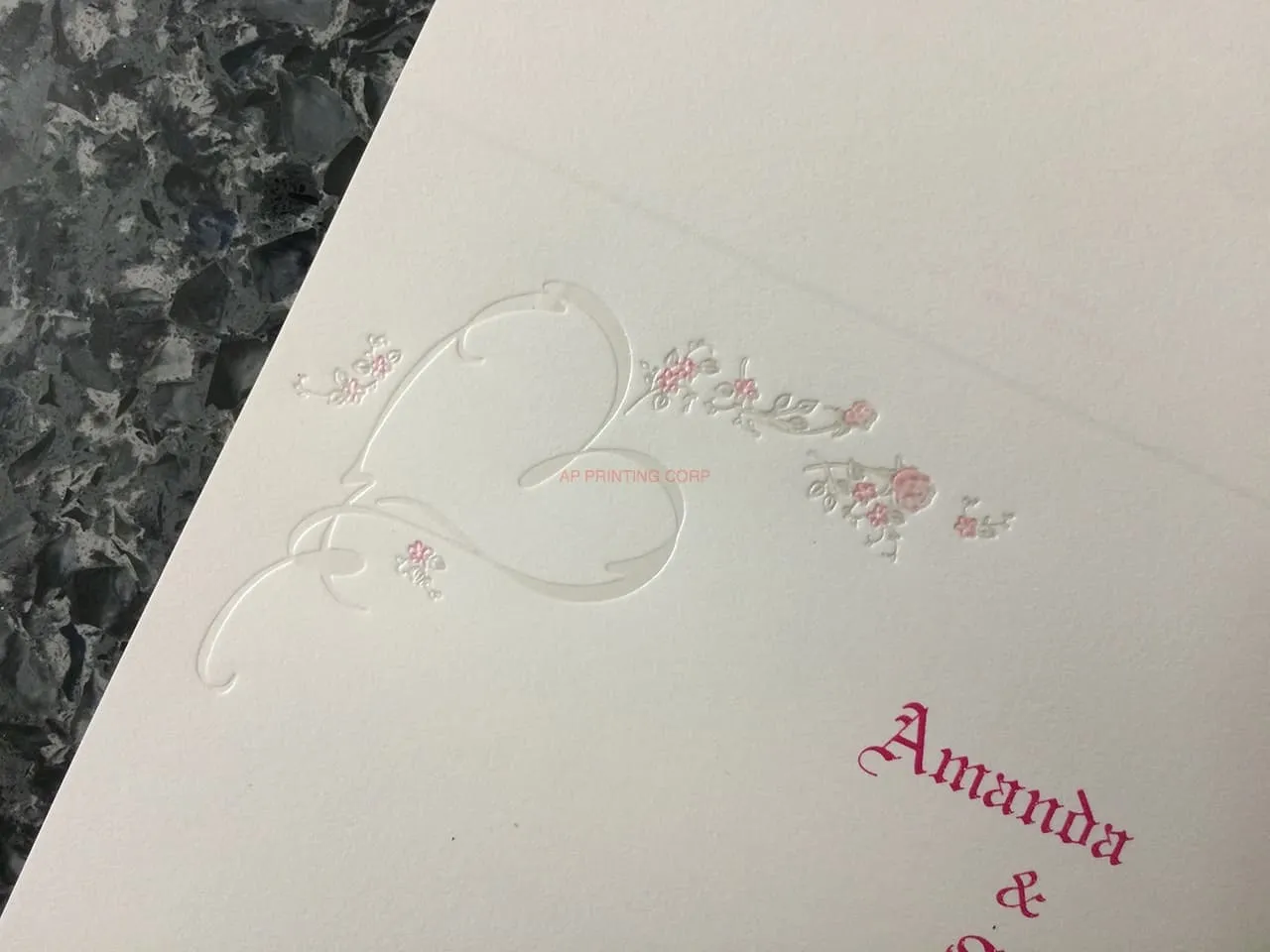 ART-84076 [I-11] Rose Heart Serenade Wedding Invitation
