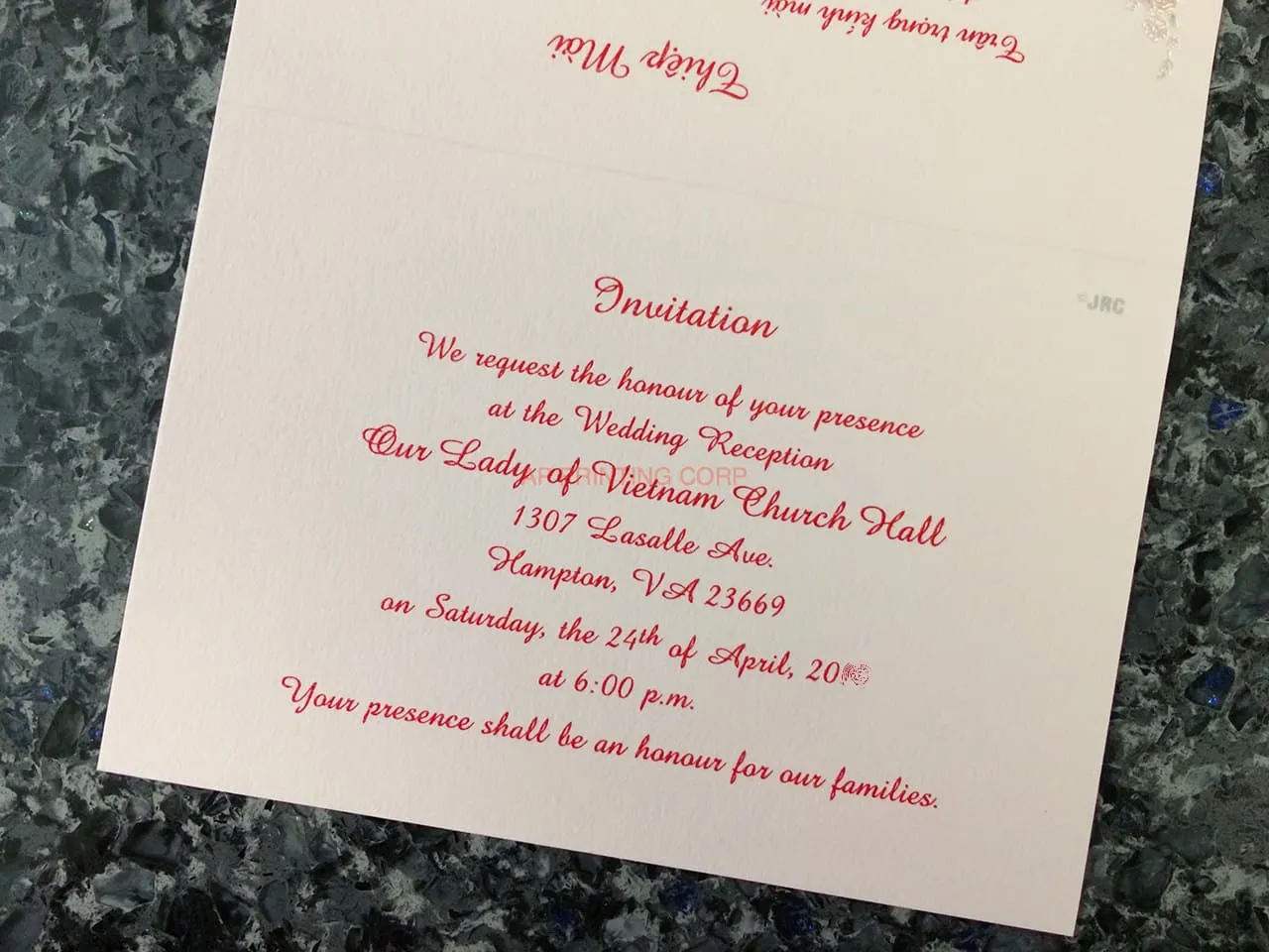K4471 [I-10] Floral & Hearts Melody Wedding Invitation