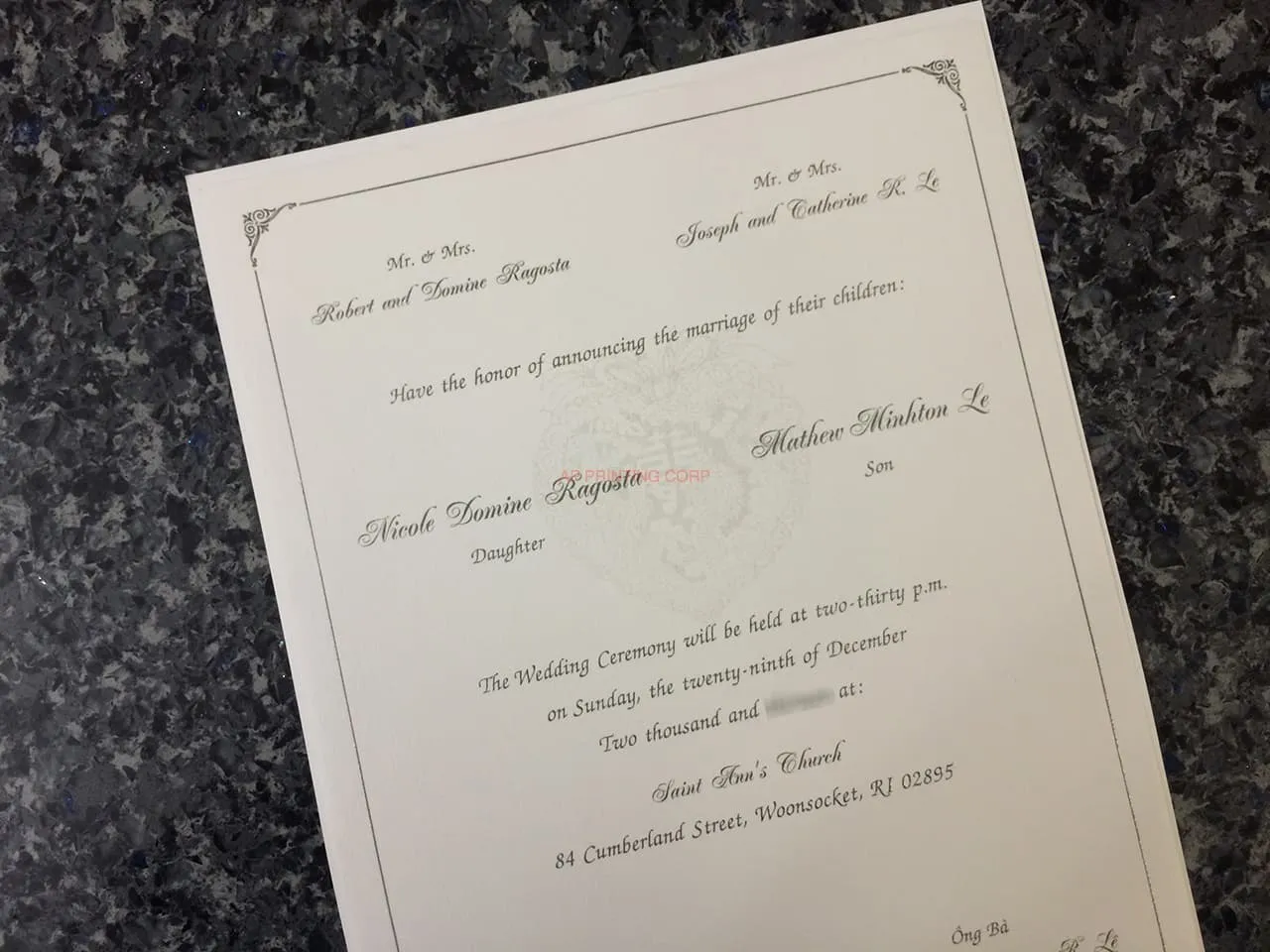 AP-[I-14] Subtle Sophistication Flowers Wedding Invitation