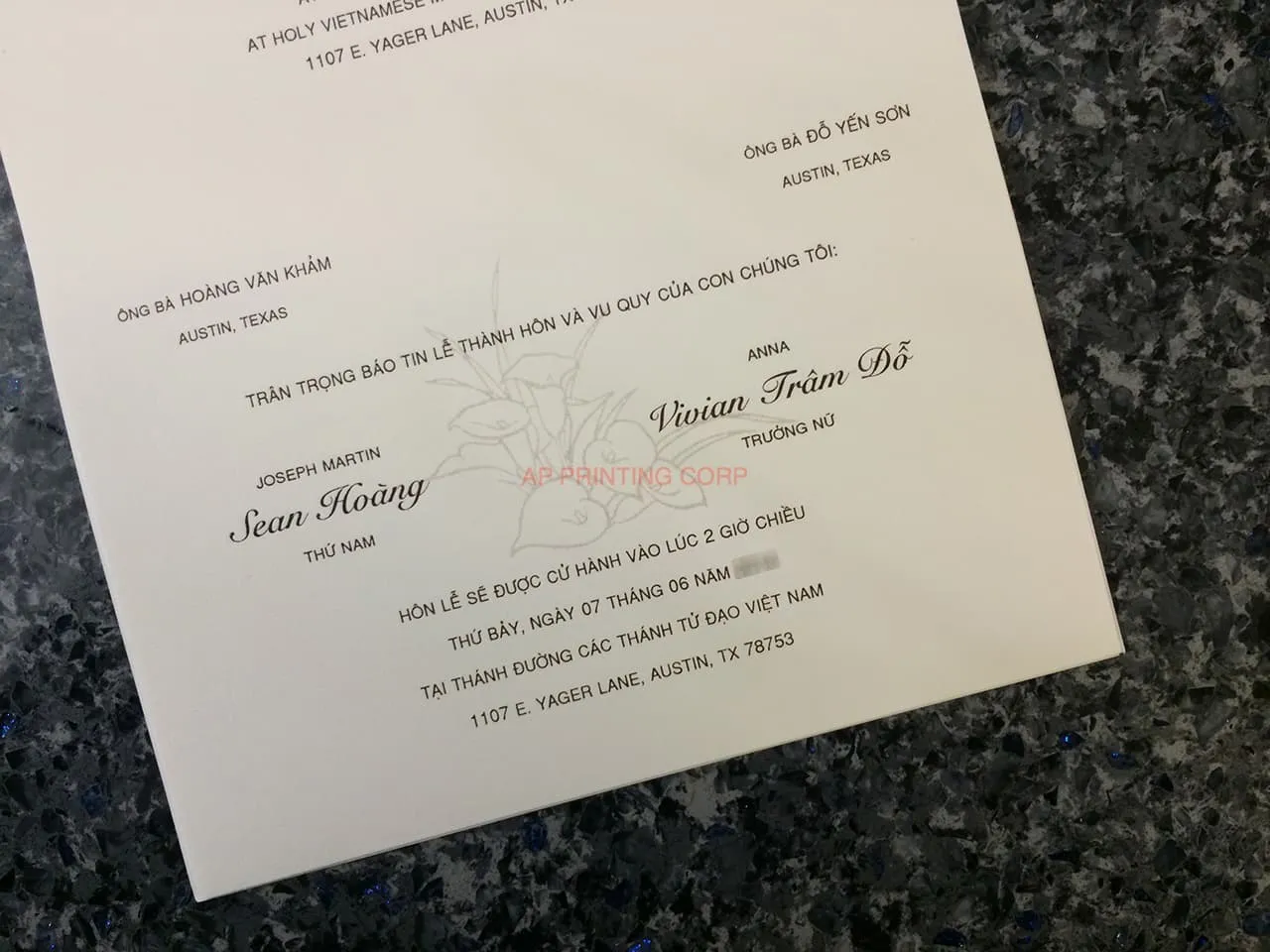 ART-84044 [I-11] Flowers Wedding Invitation