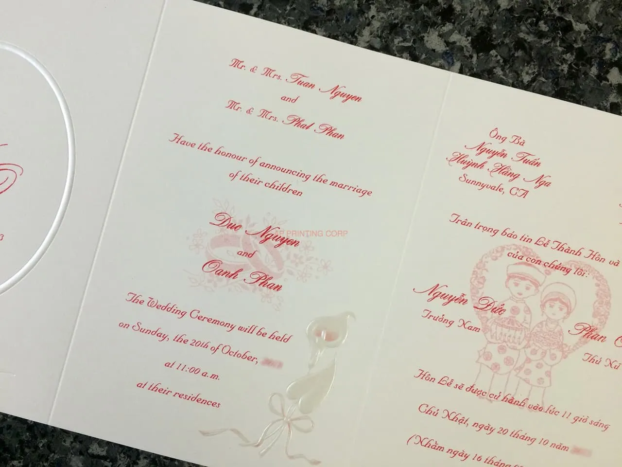 ART-08250 [I-10] Delicate Elegance Flowers Wedding Invitation