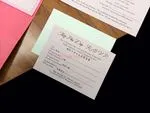 PSQ-77-NNN-2WL Coral, Cotton Candy, Bubblegum Pocket & Folder Invitation