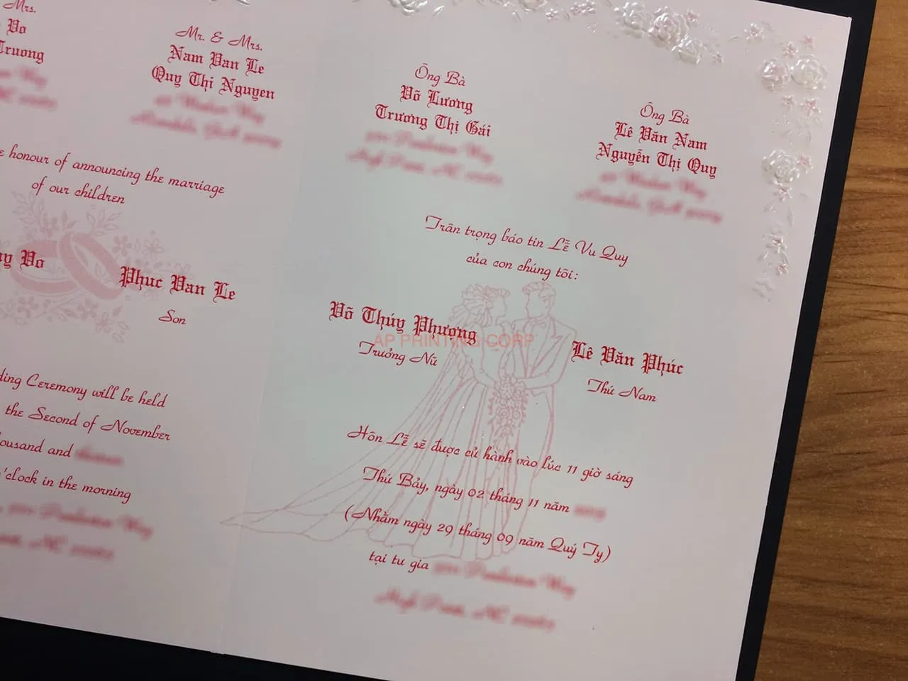 K8717 [I-11] Celestial Promise Bride & Groom Wedding Invitation