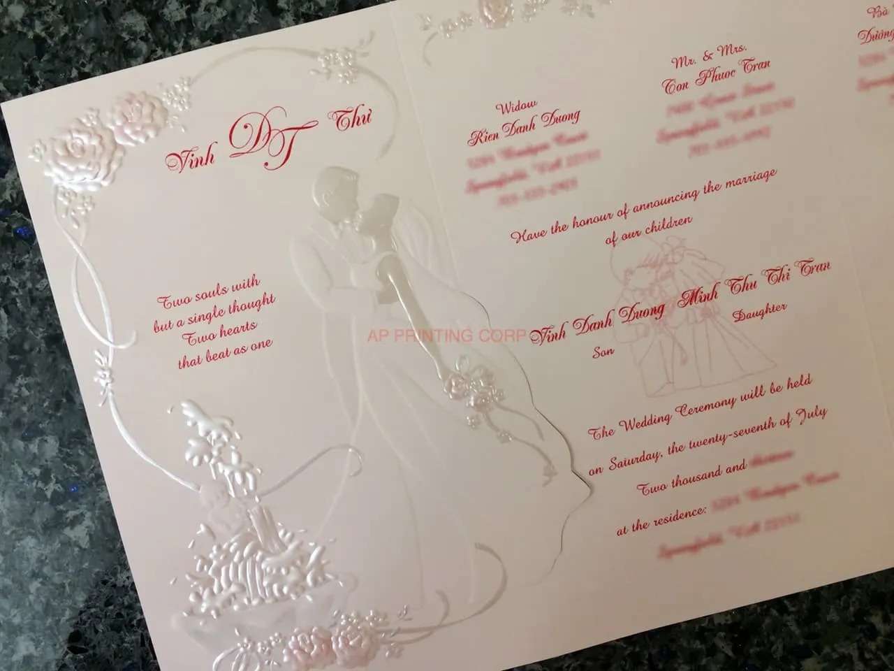 K8707 [I-11] Serenade of Love Bride & Groom Wedding Invitation