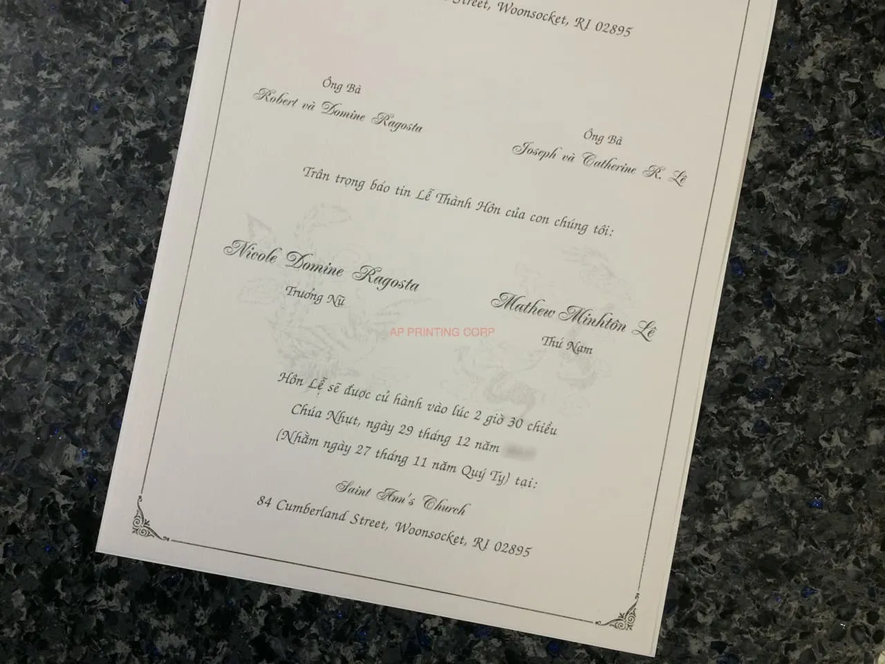 AP-[I-14] Subtle Sophistication Flowers Wedding Invitation