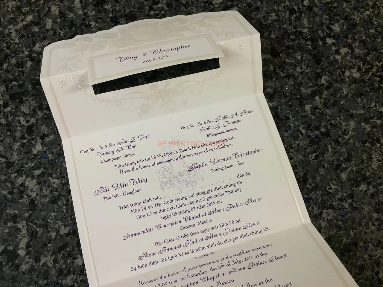 K1618 [I-11] Timeless Elegance Flowers Wedding Invitation