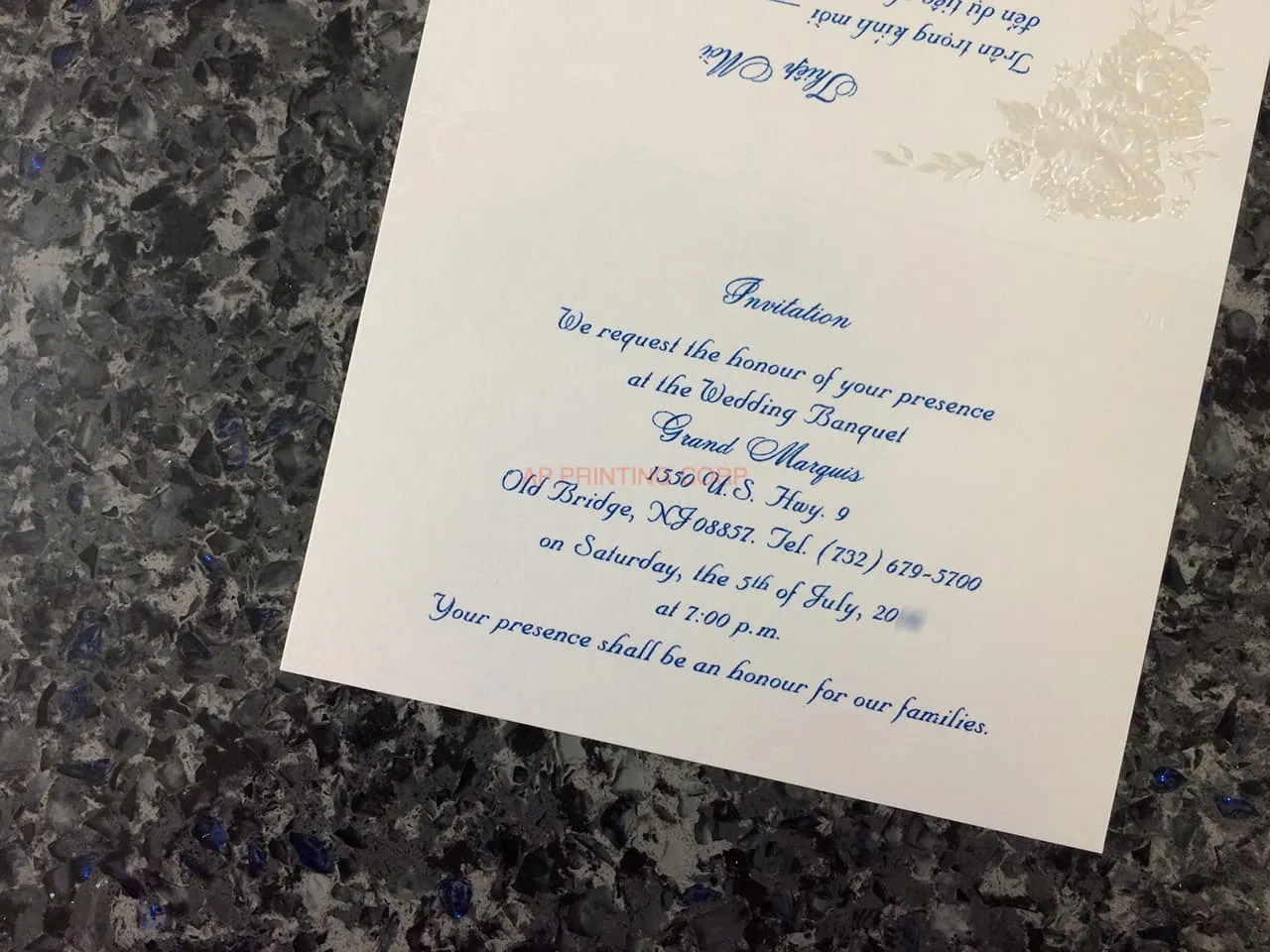 K8455 [I-11] Serenade of Flowers Wedding Invitation