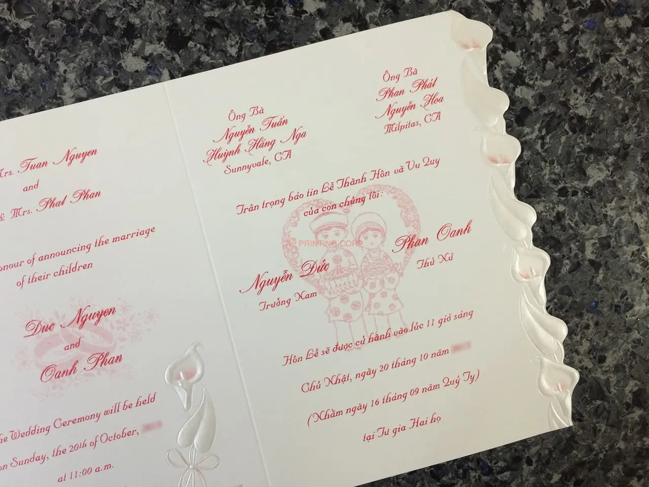 ART-08250 [I-10] Delicate Elegance Flowers Wedding Invitation