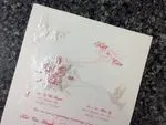 K970 [I-11] Ornate Love Birds & Doves Wedding Invitation