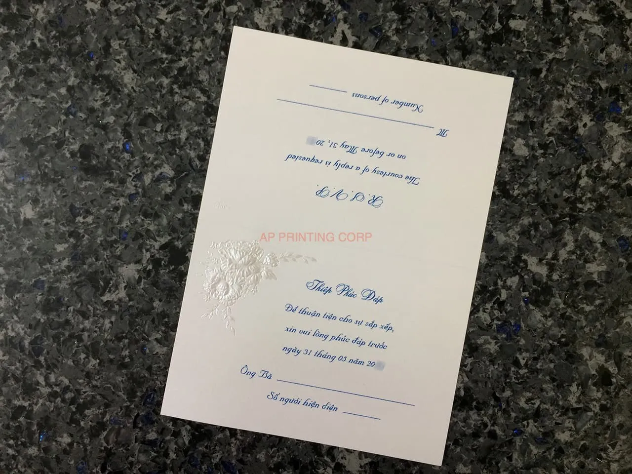 K8455 [I-11] Serenade of Flowers Wedding Invitation